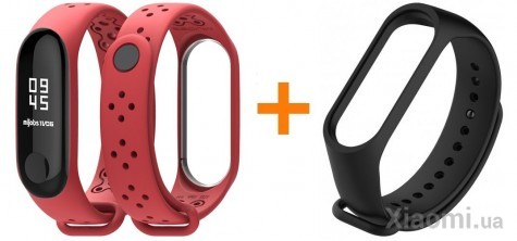 Фитнес браслет Xiaomi Mi Band 3 Sport Red + Черный ремешок в Подарок!