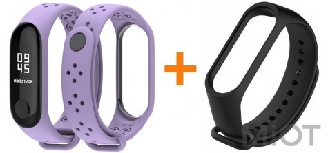 Фітнес браслет Xiaomi Mi Band 3 Sport Violet + Чорний ремінець в Подарунок!