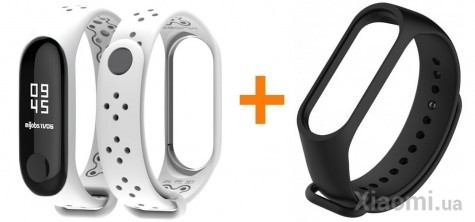 Фитнес браслет Xiaomi Mi Band 3 Sport White + Черный ремешок в Подарок!