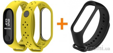Фитнес браслет Xiaomi Mi Band 3 Sport Yellow + Черный ремешок в Подарок!