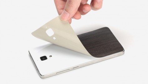 Виниловая наклейка обложка для смартфонов Xiaomi Mi4 Wood White Oak