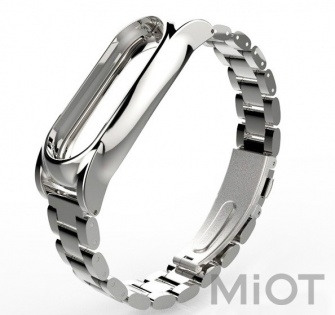 Металевий ремінець Xiaomi MiJobs 2 Generation для Xiaomi Mi Band 2 Silver