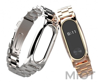 Металевий ремінець Xiaomi MiJobs 2 Generation для Xiaomi Mi Band 2 Silver