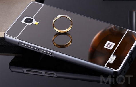 Металевий чохол бампер до смартфонів Redmi Note Black Ліцензія