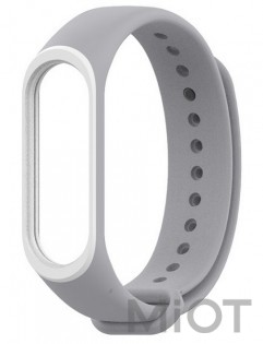Ремінець для Xiaomi Mi Band 3/4 Grey/White