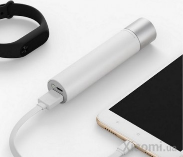 Фонарик Xiaomi Mi Portable Flashlight + Power Bank 3350 мАч White