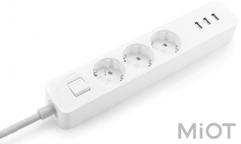 Подовжувач Xiaomi Mi Power Strip (3 розетки + 3 USB-port) EU White