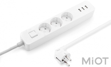 Подовжувач Xiaomi Mi Power Strip (3 розетки + 3 USB-port) EU White