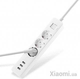 Удлинитель Xiaomi Mi Power Strip (3 розетки + 3 USB-port) EU White