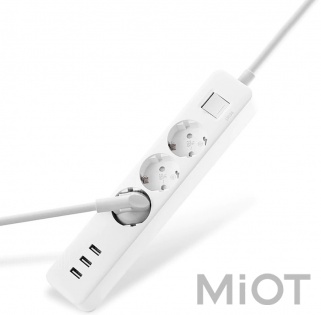 Подовжувач Xiaomi Mi Power Strip (3 розетки + 3 USB-port) EU White