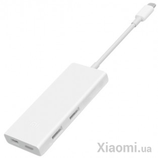 Адаптер Xiaomi Mi USB-C/USB-A*2/Mini Display Port White ZJQ02TM