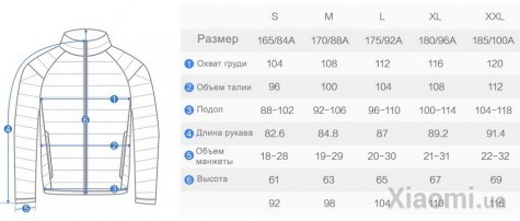 Куртка-пуховик Xiaomi Mi wool thin jacket Metallic M