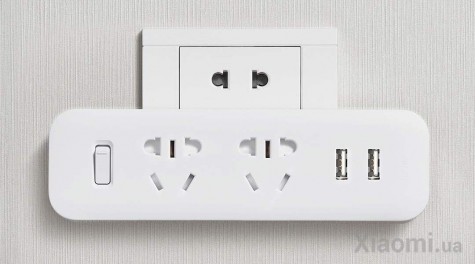 Разветвитель Mi Home (Mijia) Power Strip (2 розетки + 2 USB) White MJEWZHQ-01QM