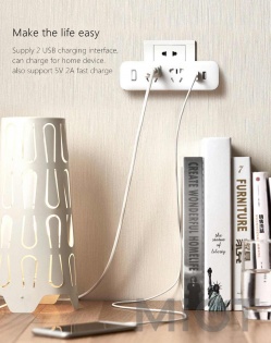 Розгалужувач Mi Home (Mijia) Power Strip (2 розетки + 2 USB-port) White MJEWZHQ-01QM