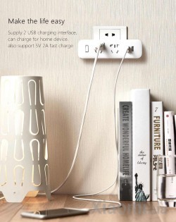 Разветвитель Mi Home (Mijia) Power Strip (2 розетки + 2 USB) White MJEWZHQ-01QM
