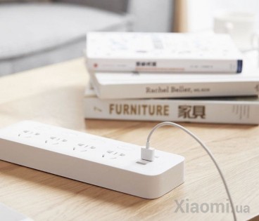 Удлинитель Mi Home (Mijia) Power Strip (4 розетки + 3 USB-port) 2 м White MJSWSKCXB-01QM