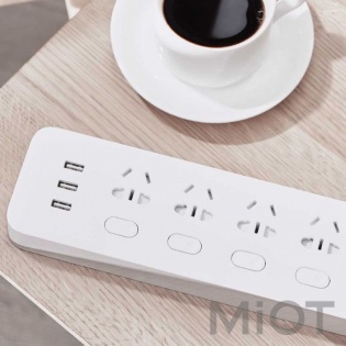 Удлинитель Mi Home (Mijia) Power Strip (4 розетки + 3 USB-port) 2 м White MJSWSKCXB-01QM