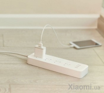 Удлинитель Mi Home (Mijia) Power Strip (4 розетки + 3 USB-port) 2 м White MJSWSKCXB-01QM