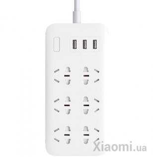 Удлинитель Mi Home (Mijia) Power Strip (6 розеток + 3 USB-port) White CXB6-1QM