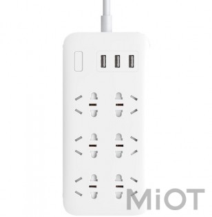 Подовжувач Mi Home (Mijia) Power Strip (6 розеток + 3 USB-port) White CXB6-1QM