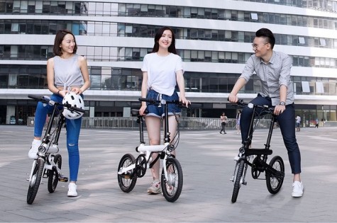 Велосипед Xiaomi QiCYCLE mini foldable bicycle EF1 Black