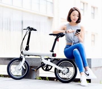 Велосипед Mi Home (Mijia) Xiaomi QiCYCLE Folding Electric Bike EF1 Yellow