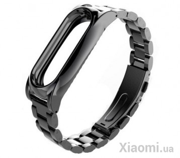 Металлический ремешок Xiaomi MiJobs 2 Generation для Xiaomi Mi Band 2 Black