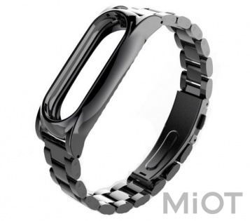 Металевий ремінець Xiaomi MiJobs 2 Generation для Xiaomi Mi Band 2 Black