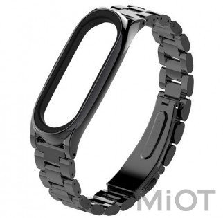 Металевий ремінець Xiaomi MiJobs для Xiaomi Mi Band 3 Black