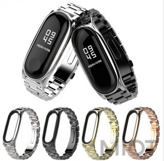 Металевий ремінець Xiaomi MiJobs для Xiaomi Mi Band 3 Silver