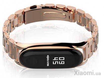 Металлический ремешок Xiaomi MiJobs для Xiaomi Mi Band 3 Gold