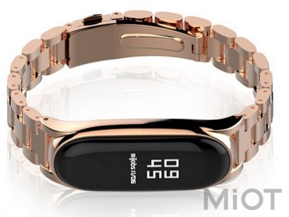 Металевий ремінець Xiaomi MiJobs для Xiaomi Mi Band 3 Gold