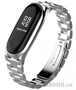Металлический ремешок Xiaomi MiJobs для Xiaomi Mi Band 3 Silver