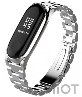 Металевий ремінець Xiaomi MiJobs для Xiaomi Mi Band 3 Silver