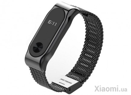 Металлический ремешок для Xiaomi Mi Band 2 Black Xiaomi MiJobs