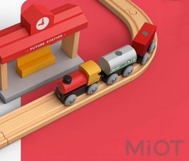 Дерев'яна залізна дорога Xiaomi Mitu Toy Train Set 63 Pcs