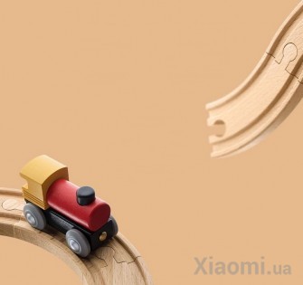 Деревянная железная дорога Xiaomi Mitu Toy Train Set 63 Pcs