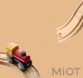Дерев'яна залізна дорога Xiaomi Mitu Toy Train Set 63 Pcs