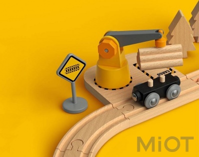 Дерев'яна залізна дорога Xiaomi Mitu Toy Train Set 63 Pcs