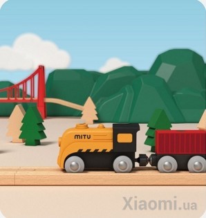 Деревянная железная дорога Xiaomi Mitu Toy Train Set 63 Pcs