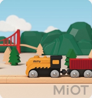 Дерев'яна залізна дорога Xiaomi Mitu Toy Train Set 63 Pcs