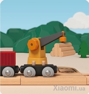 Деревянная железная дорога Xiaomi Mitu Toy Train Set 63 Pcs