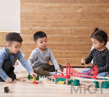 Дерев'яна залізна дорога Xiaomi Mitu Toy Train Set 63 Pcs