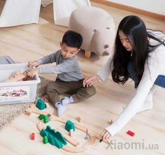 Деревянная железная дорога Xiaomi Mitu Toy Train Set 63 Pcs