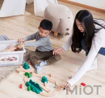 Дерев'яна залізна дорога Xiaomi Mitu Toy Train Set 63 Pcs