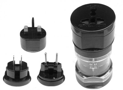 Універсальний адаптер Multiple socket adapter without USB slot Black