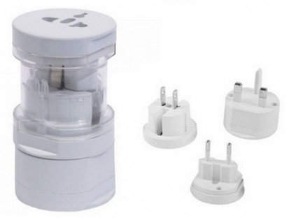 Універсальний адаптер Multiple socket adapter without USB slot White