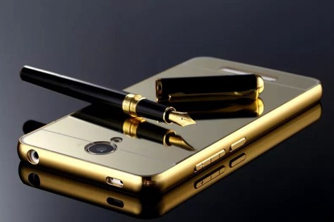 Металлический чехол бампер для смартфонов Xiaomi Redmi Note 2 Gold
