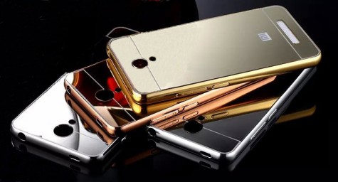 Металлический чехол бампер для смартфонов Xiaomi Redmi Note 2 Gold