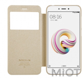 Чохол книжка Xiaomi Nillkin Sparkle Leather Case SP-LC REDMI 5A Gold